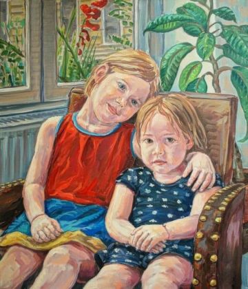 Kinderportrait in Öl